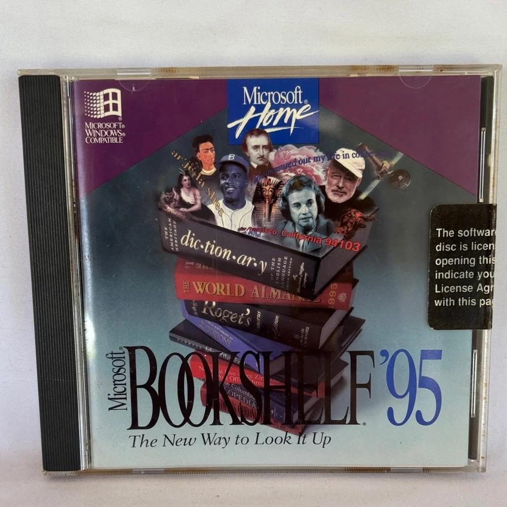 VINTAGE ! MICROSOFT BOOKSHELF & CINEMANIA ‘95 CDS - GREAT CONDITION SET OF 2